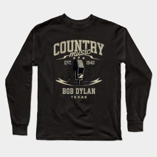 country music microphone singer  v4 Long Sleeve T-Shirt